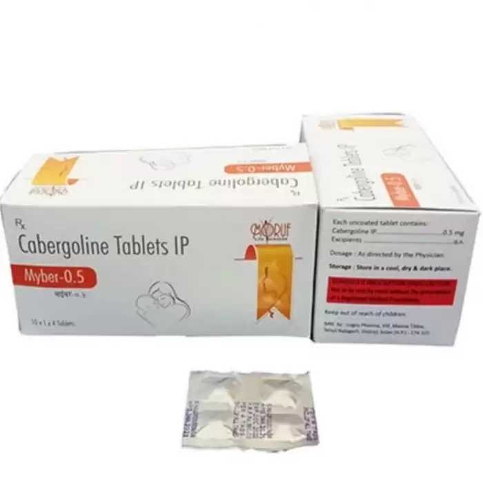 Cabergoline IP MYBER 0.5 mg\таб 4 таблетки